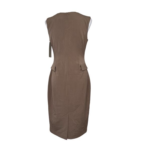 Boston Proper NWT Sleeveless Cowl neck Sheath Dress Sz 8 - Picture 4 of 8